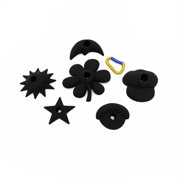 53 Prises escalade - PACK ENFANT Noir (sans visserie)