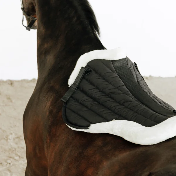 Amortisseur équitation mouton synthétique cheval - 900 noir