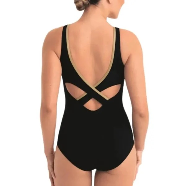 Anita Care - Maillot de bain une pièce mastectomie D Noir et Or 16 Padilla