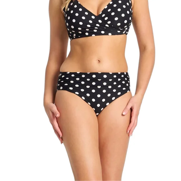 Azura - Culotte de bikini taille haute Noir 10 Seoul