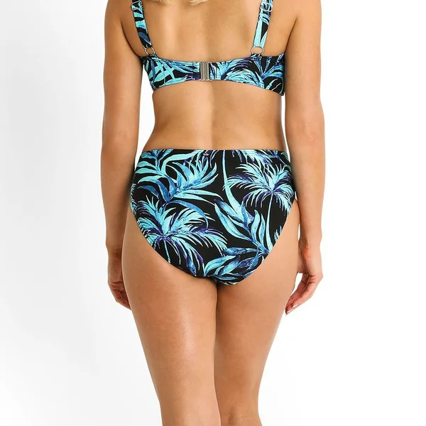 Azura - Culotte de maillot mi-haute Noir et Bleu 16 Pina Colada