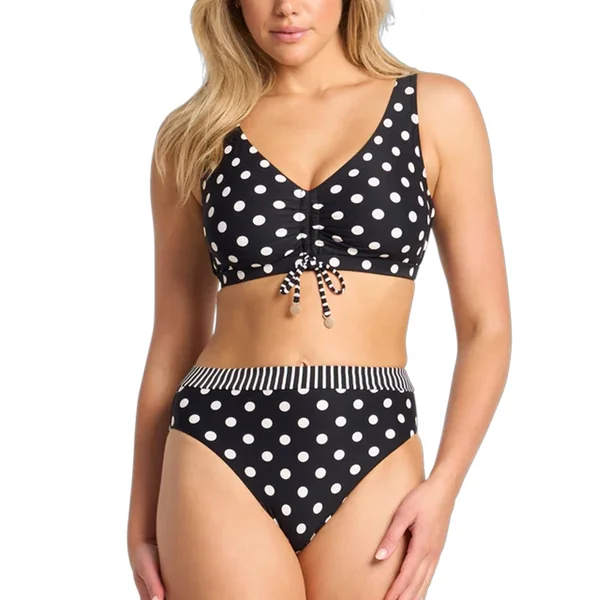Azura - Haut de bikini avec cerceau et bretelles ajustables F-G Noir 12 Seoul