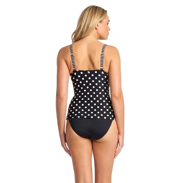 Azura - Haut de tankini plissé avec cerceau DD-E Noir 12 Seoul