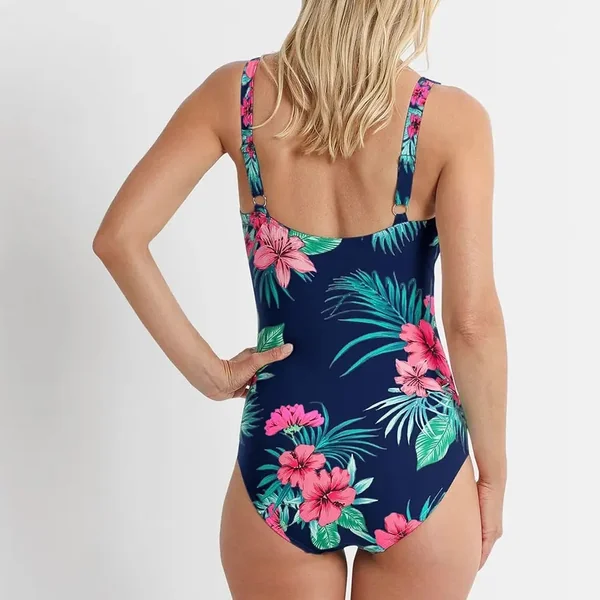 Azura - Maillot une pièce col en V avec cerceau Contour DD-E Ink 14 Eden East