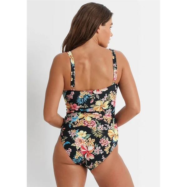 Azura - Maillot une pièce col en V avec cerceau F-G Noir 10 Paradiso