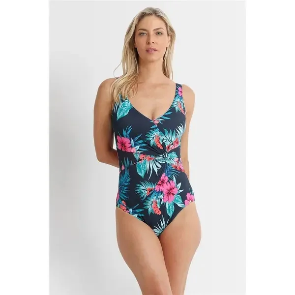 Azura - Maillot une pièce Multifit Gathered Twist Ink 14 Eden East