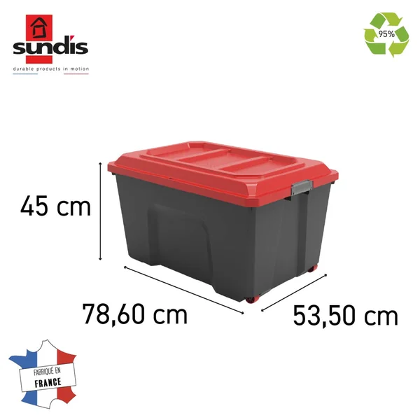 BAC DE RANGEMENT LOCKER DIY 135L À ROULETTE