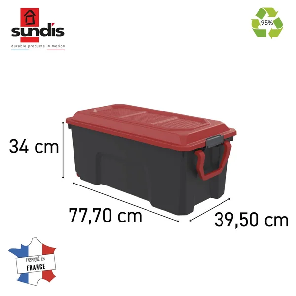 BAC DE RANGEMENT LOCKER DIY 75L À ROULETTE