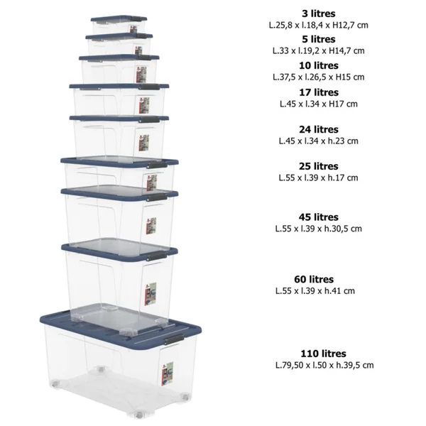 BAC DE RANGEMENT WAVE BOX S - 10L