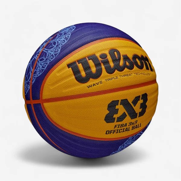Ballon de basket 3x3 Wilson - Officiel 2024 Bleu / Jaune