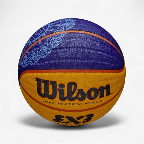 Ballon de basket 3x3 Wilson - Officiel 2024 Bleu / Jaune