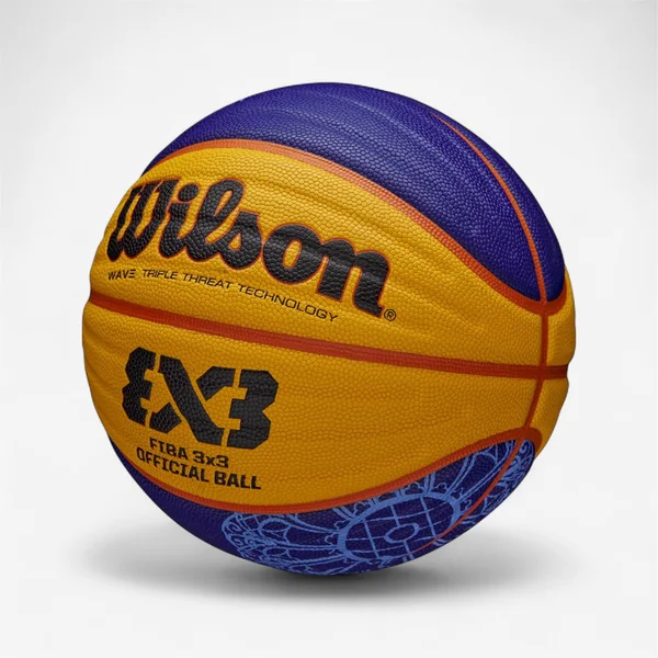 Ballon de basket 3x3 Wilson - Officiel 2024 Bleu / Jaune