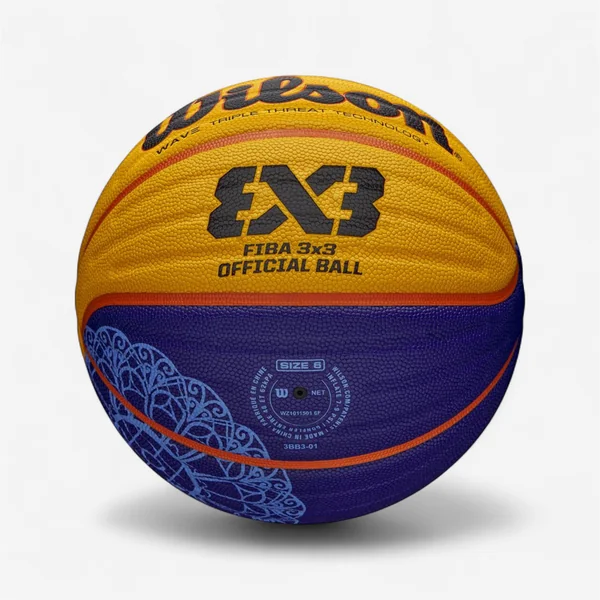 Ballon de basket 3x3 Wilson - Officiel 2024 Bleu / Jaune