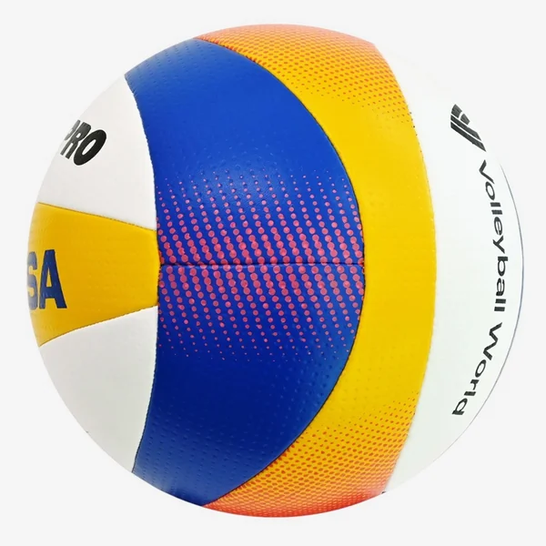 Ballon de beach volley Taille 5 - Mikasa BV550C EU Beach Pro jaune et bleu