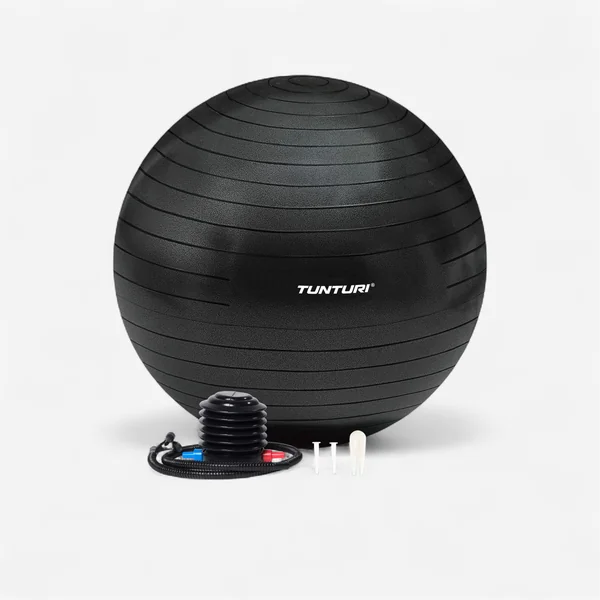Ballon de fitness 55 cm anti-burst Tunturi - noir