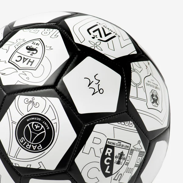 Ballon de football fans ball ligue 1 Mc Donalds multilogos clubs 2026-2026