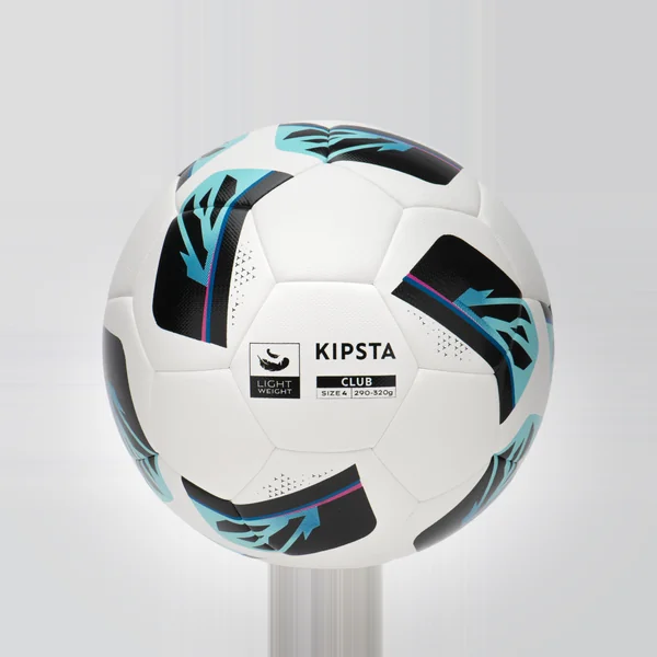 Ballon de football hybride club ball light taille 4 blanc