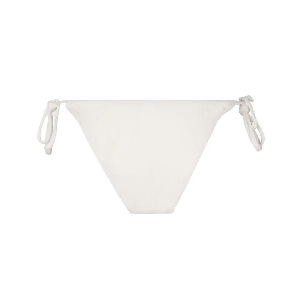 Bas de Bikini Highleg Crinkle - Blanc