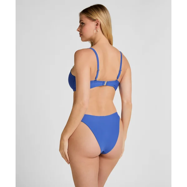 Bas de Bikini Highleg Luxe - Bleu