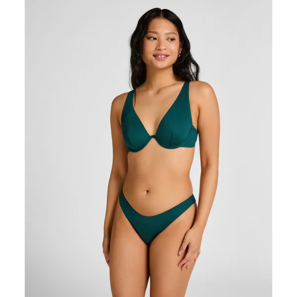 Bas de bikini à jambe haute en néoprène - Vert