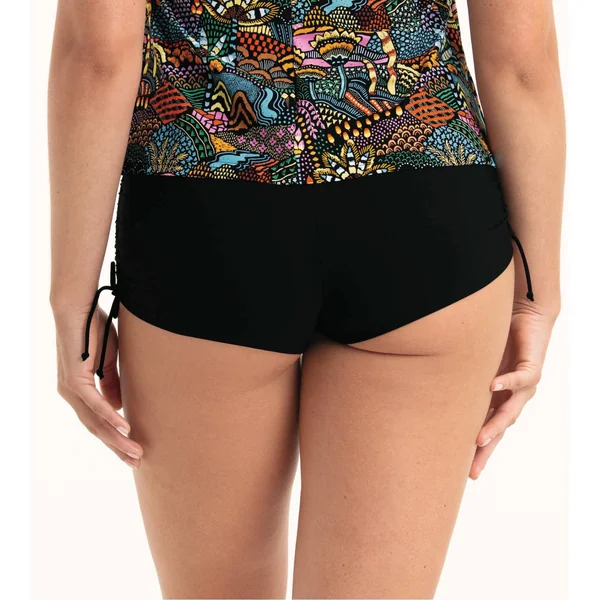 Bas de maillot de bain shorty ajustable Noir