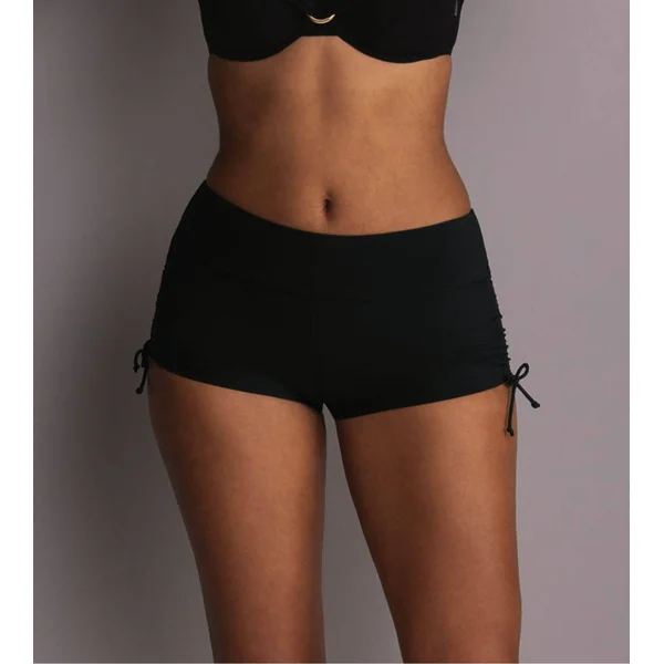 Bas de maillot de bain shorty ajustable Noir