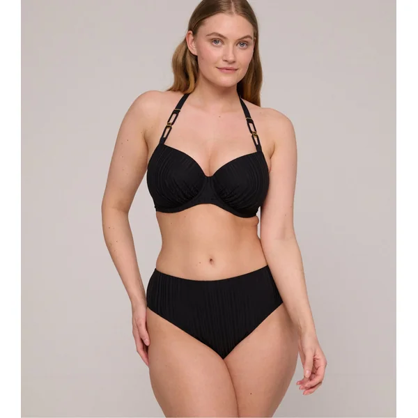 Bas de maillot de bain taille haute Kiruna Noir