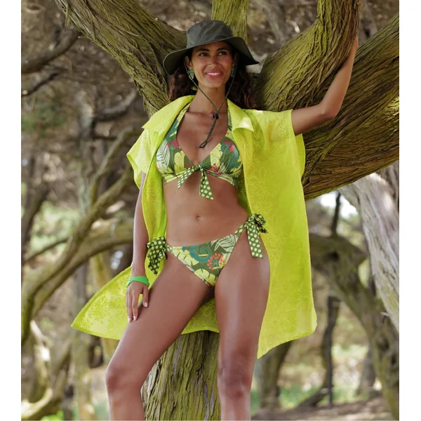 Bas de maillot de bain à nouer La Venus Nature Vert Tropic