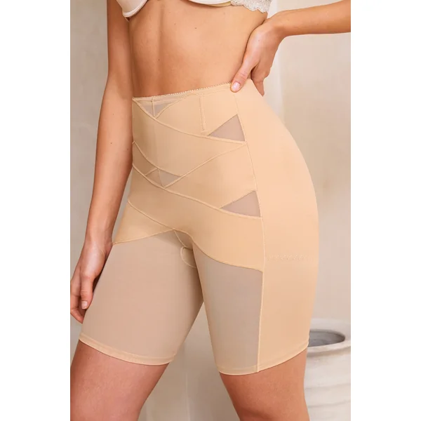 Bas gainant nude maintien léger taille haute