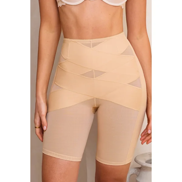 Bas gainant nude maintien léger taille haute