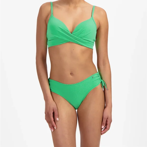 Beach Life - Culotte de bikini avec boucle de chaque côté Spring Green Small