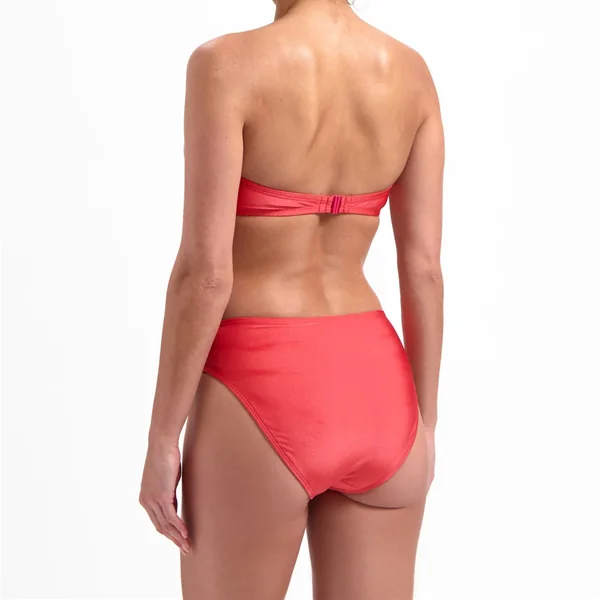 Beach Life - Culotte de maillot taille haute avec décoration Red Shine Medium