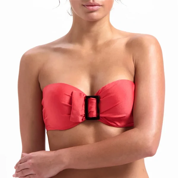 Beach Life - Haut de bikini bandeau 36 (80) B Red Shine