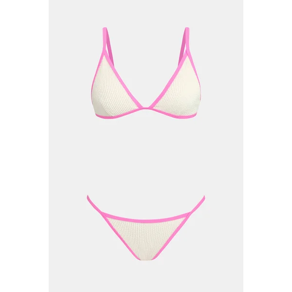 Bikini blanc plongeant