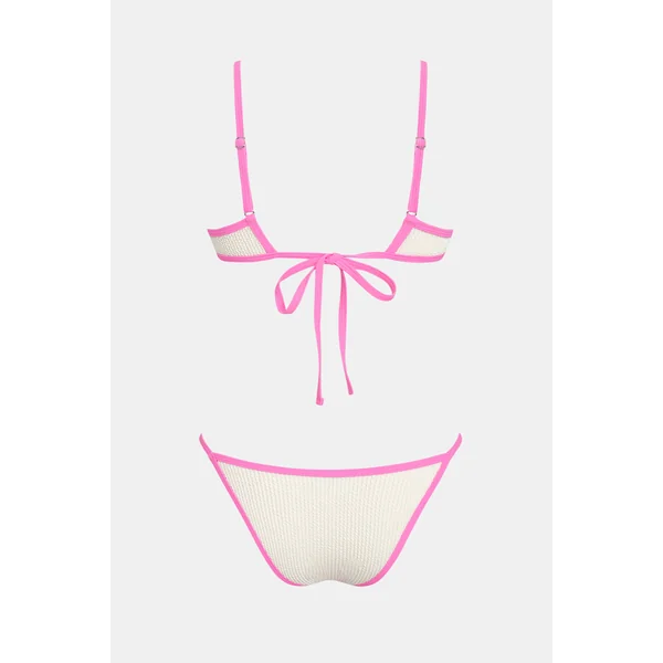 Bikini blanc plongeant