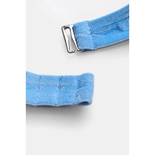 Bikini bleu bas extra échancré