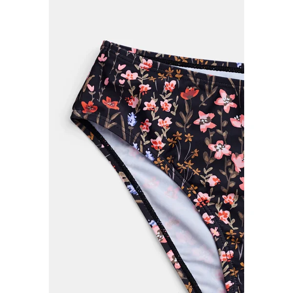 Bikini bralette à col en V et hipster taille moyenne