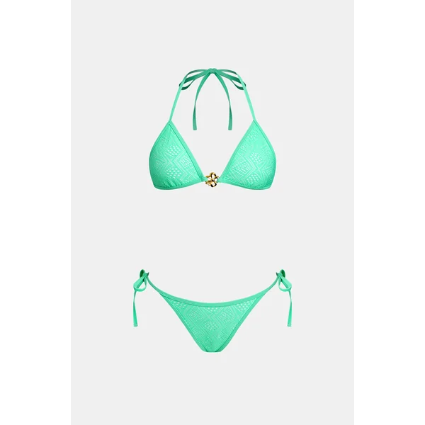 Bikini bretelles licou col diamant et bas taille basse