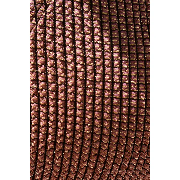 Bikini brun à col diamant détail breloque