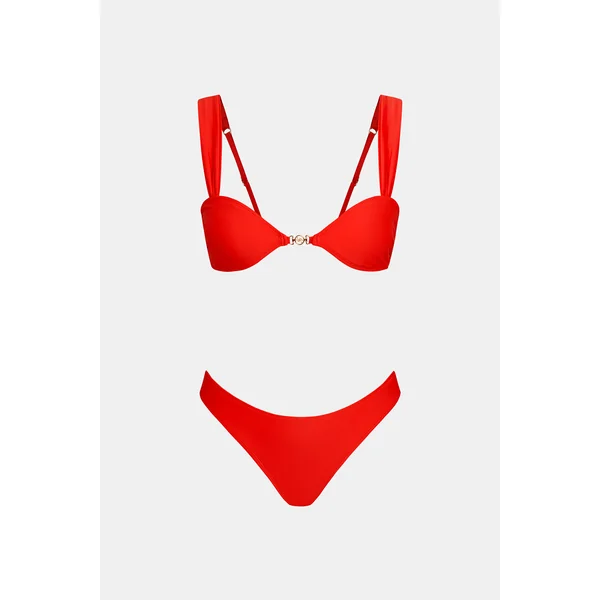 Bikini col diamant et bas coupe extra échancrée