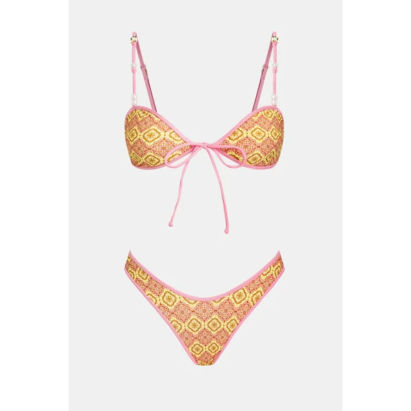 Bikini col diamant et bas extra échancré
