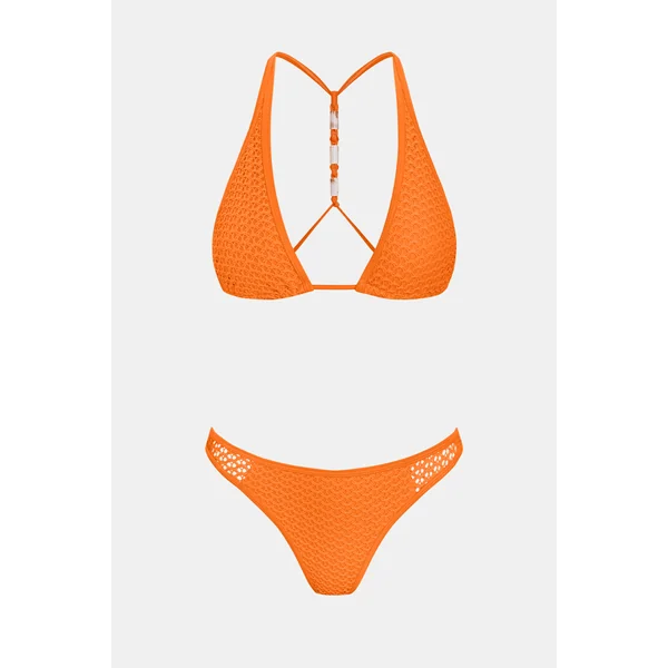 Bikini col plongeant et bas ultra échancré