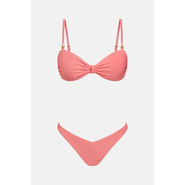 Bikini corail col cœur