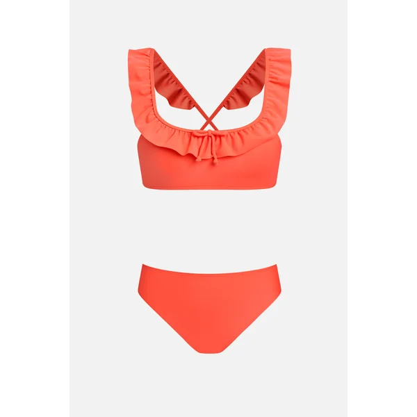 Bikini enfant rouge col rond