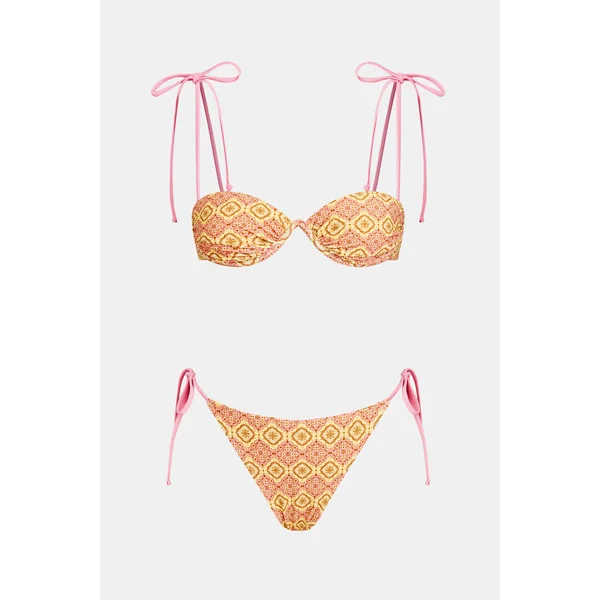 Bikini ethnique à armature bas taille basse