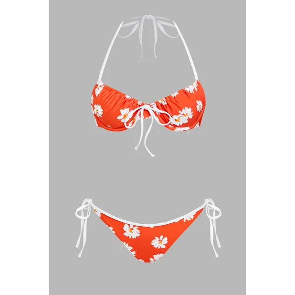 Bikini floral balconnet échancré