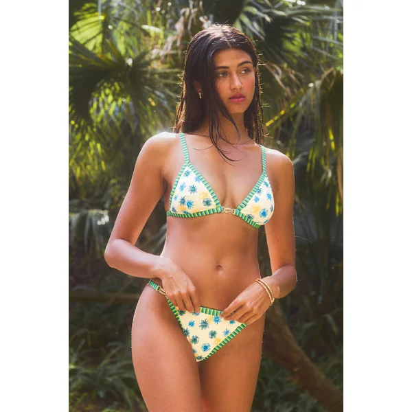 Bikini floral bas extra échancré
