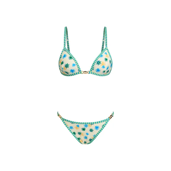 Bikini floral bas extra échancré