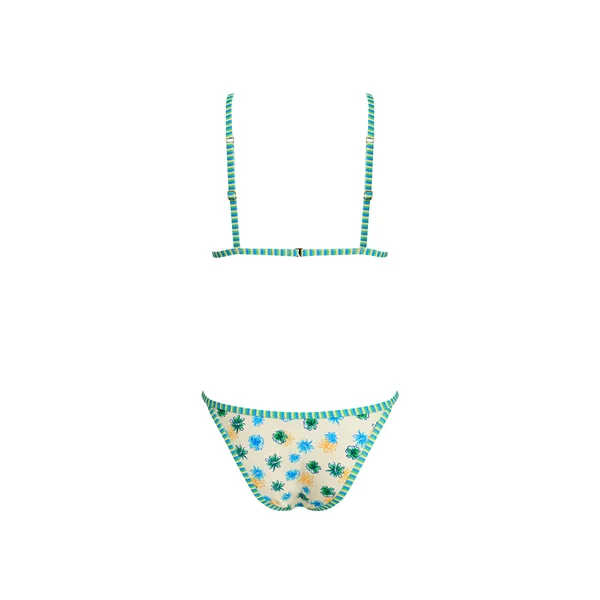 Bikini floral bas extra échancré