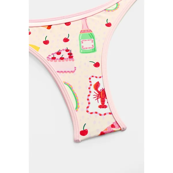 Bikini fruité ultra échancré